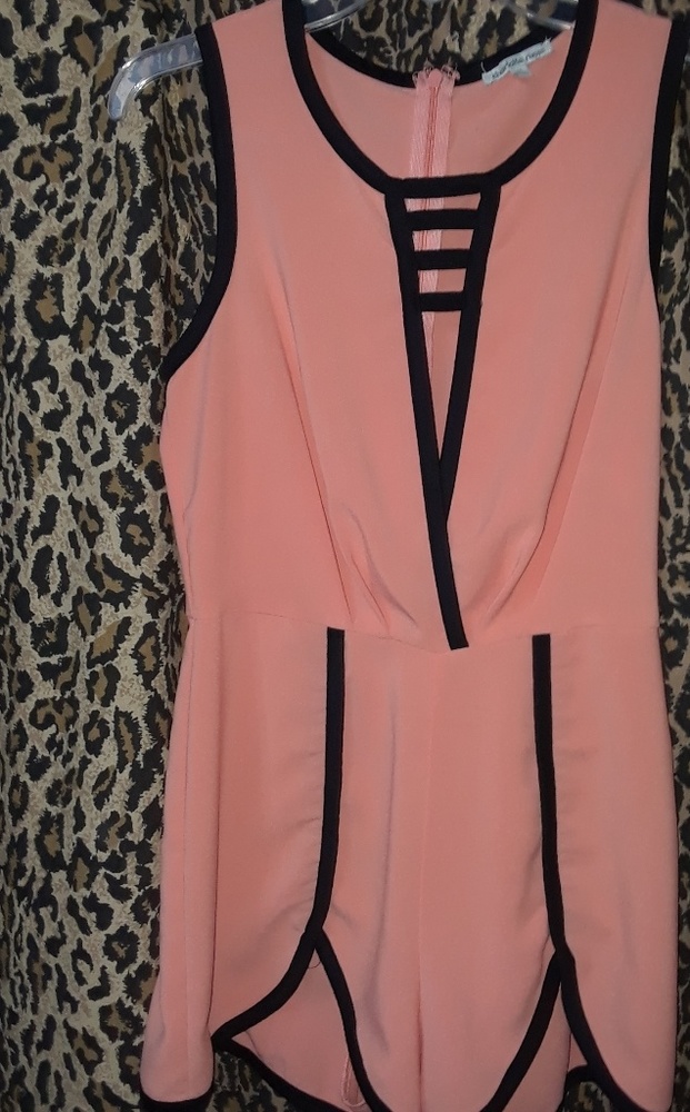 Peach rayon romper